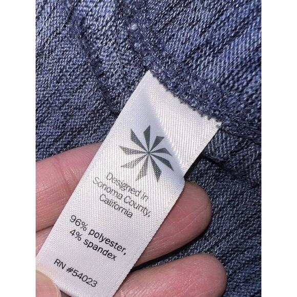 ATHLETA Sweatshirt Size S Blue Heathered Techie Blissful Hooded Poncho Pullover - Picture 7 of 16
